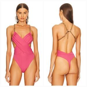 DUNDAS x REVOLVE Siouxsie Bodysuit in Hot Pink Large